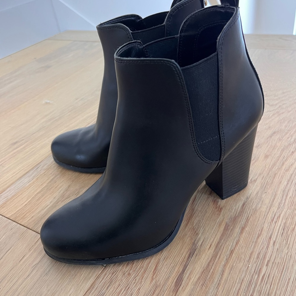 Black Leather booties